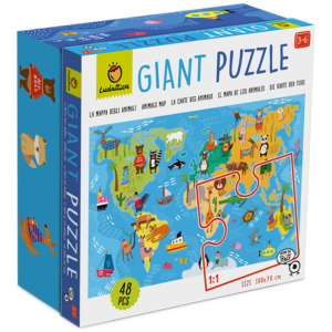 Giant Puzzle | Dieren Landkaart | 48 stukjes