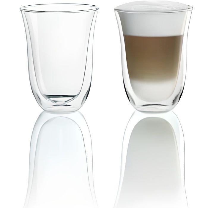 DELONGHI set van 2 Latte Macchiato-kopjes – 22 cl