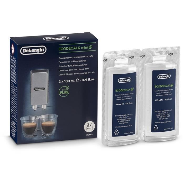 DELONGHI 5513296011 ECODECALK MINI – ontkalker voor koffiezetapparaat – 2 x 100 ml