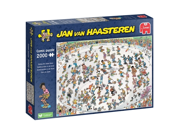 Skateboarden in de Bowl | Jan van Haasteren | 2.000 stukjes