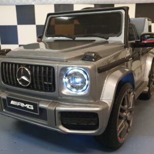 Speelgoedauto Mercedes G63 12 Volt metallic grijs 1-persoons