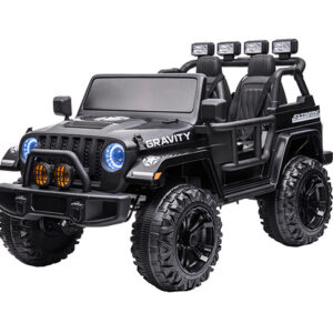Elektrische kinderjeep Gravity metallic zwart 12 volt