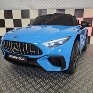 Elektrische kinderauto Mercedes SL63 12 volt metallic blauw