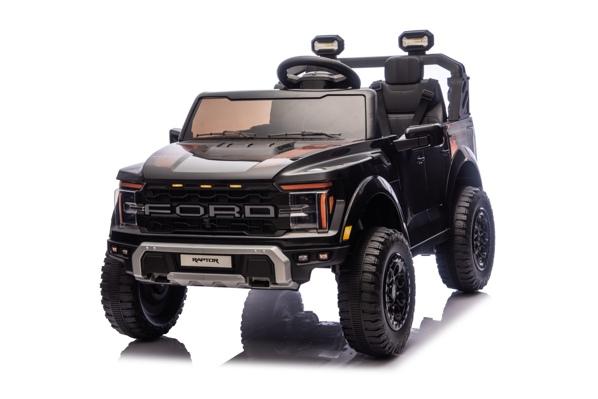 Ford Raptor 2-persoons 24-volt zwarte kinderauto