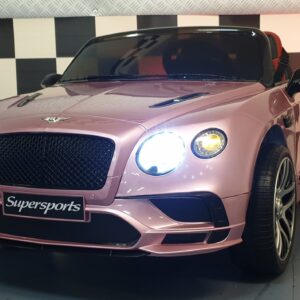 Speelgoedauto op accu voor kinderen Bentley Continental metallic roze