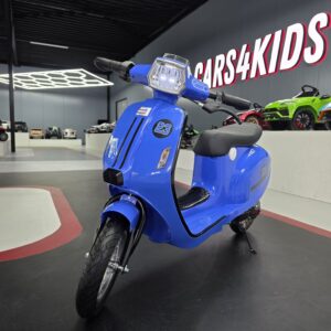 Blauwe elektrische kinderstep 24V