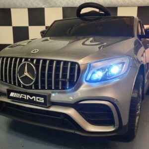 Kinderaccuauto Mercedes GLC 63 12V metallic zilver 1-persoons