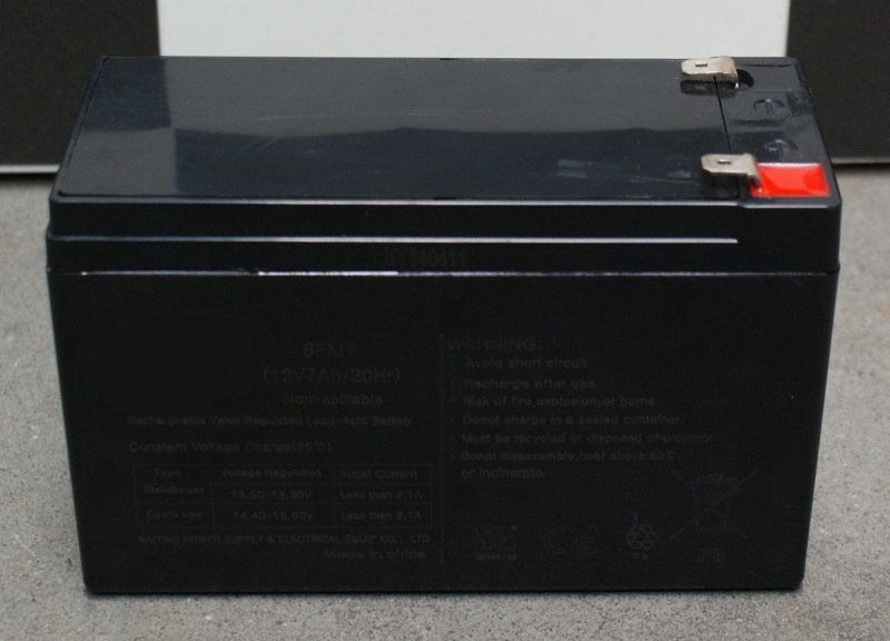 Batterij 12 volt, 7 Ah
