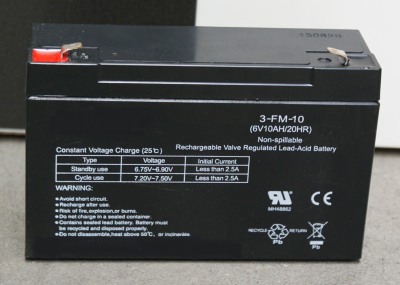 Batterij 6 volt, 10 Ah