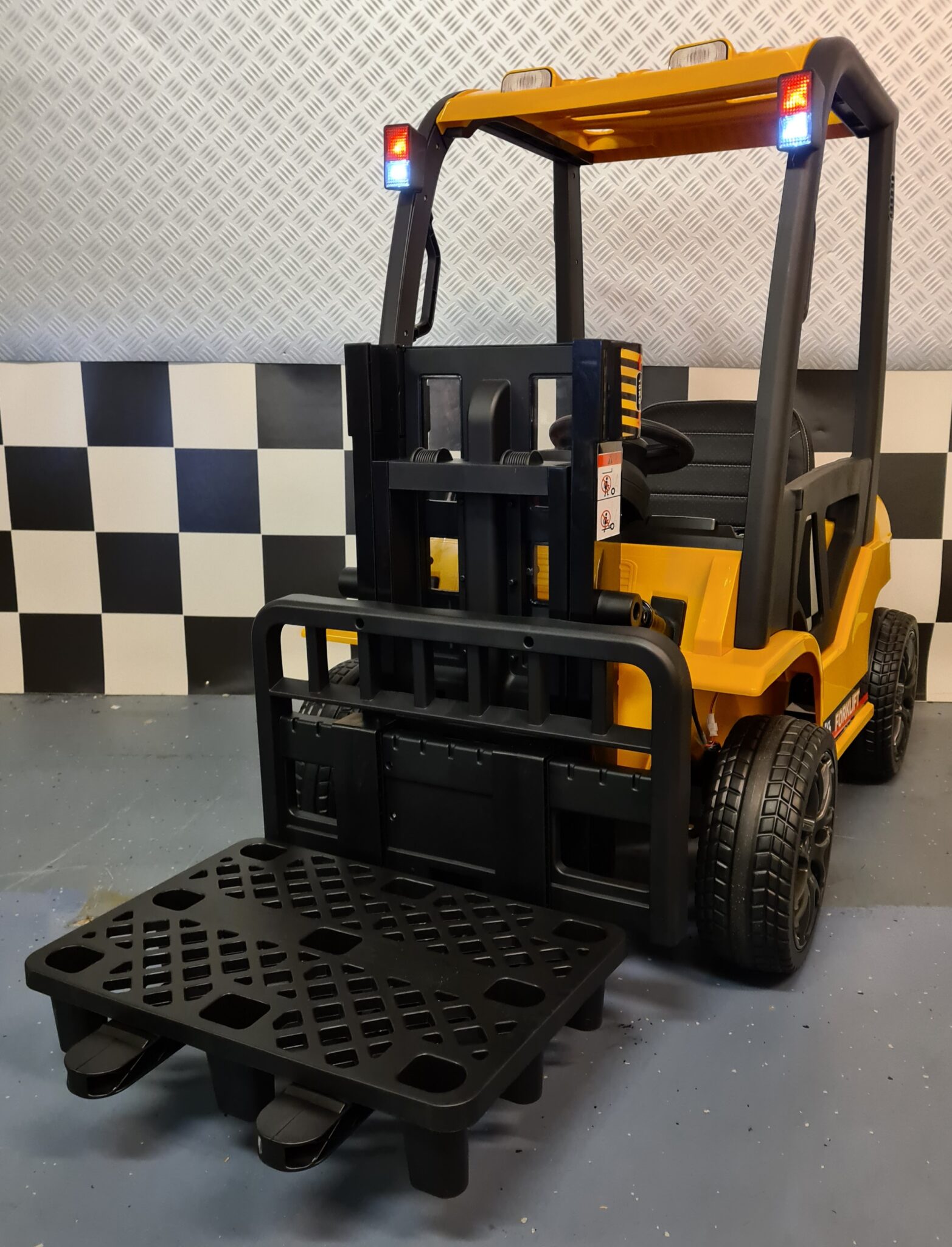 Elektrische heftruck voor kinderen 12 volt met afstandsbediening, geel